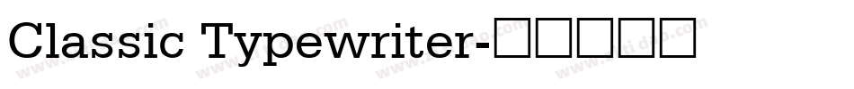 Classic Typewriter字体转换